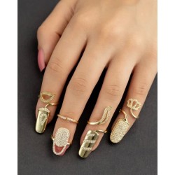 Gold plated nail rings all design.