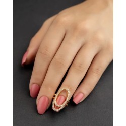 Oval design Golden nail ring